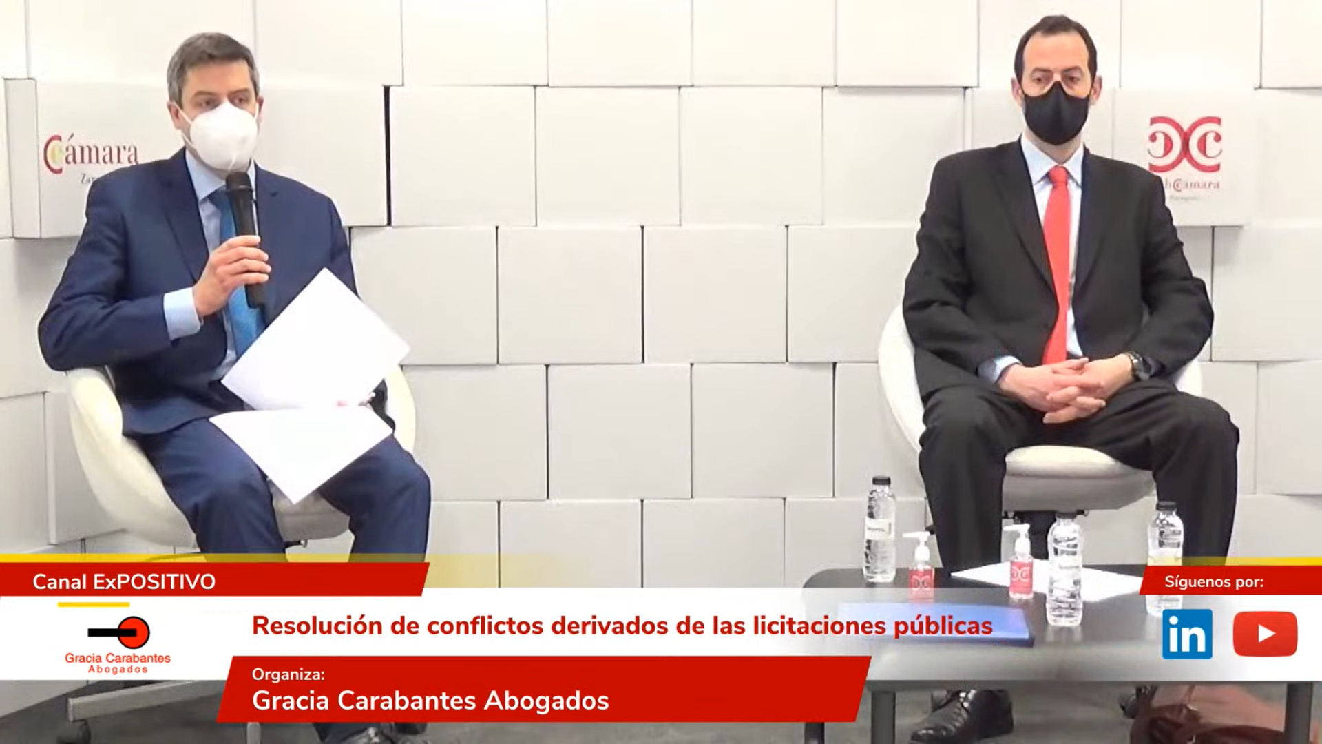 Charla sobre resolución de conflictos derivados de las licitaciones públicas, organizada por Gracia Carabantes Abogados, en la Cámara de Comercio de Zaragoza